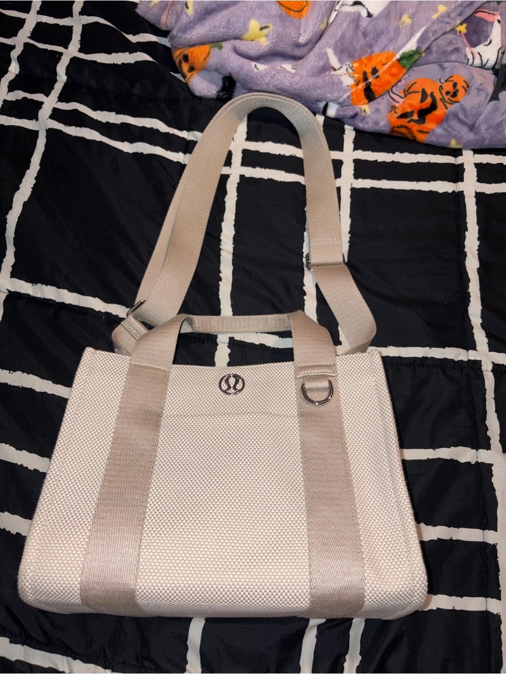 lululemon athletica mini Beige Canvas Crossbody Tote - Neutral Beige - Picture 10 of 10